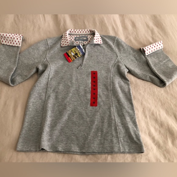 Orvis Sweaters - Orvis 1/4 Zip Long Sleeve Pullover Polo Shirt Light Gray Medium NEW WITH TAGS